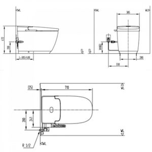 Bồn Cầu Thông Minh INAX AC-816VN (AC816VN) SARAS LIGHT-E