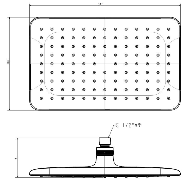 Bản vẽ kích thước bát sen American Standard FFASS515WS 300mm