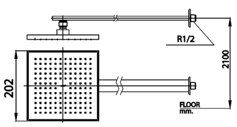 Bản vẽ kích thước bát sen ZF 06 BL Cotto