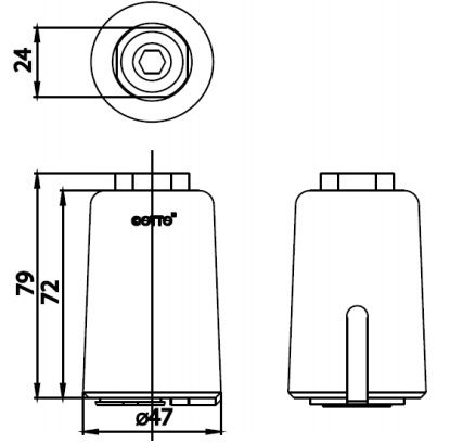 Bản vẽ kĩ thuật bộ chuyển cảm ứng Cotto CT 4922 DC 