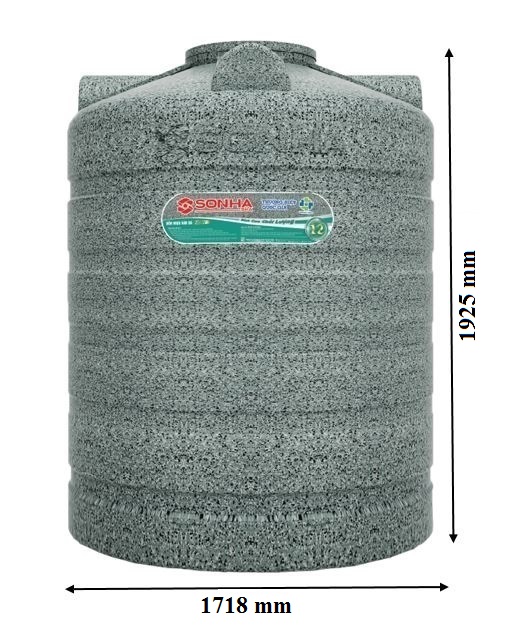 Bản vẽ bình téc chứa Sơn Hà 4000 lít vân đá