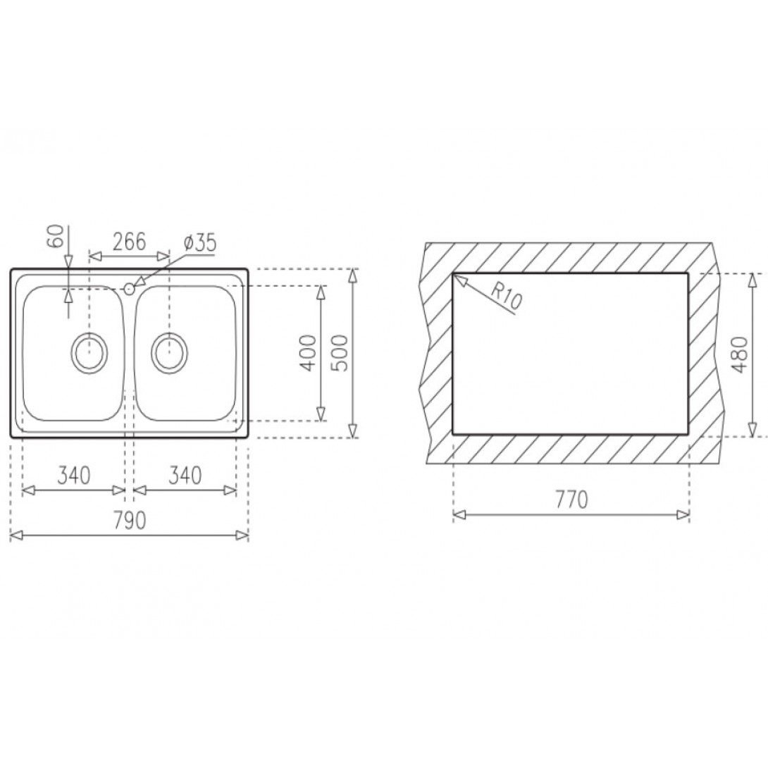 Chậu Rửa Teka Universo 79 2B 10120020 AISI 304 - Ảnh 3