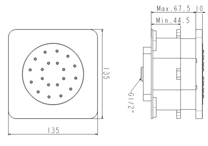 Bản vẽ đầu sen âm tường FFASS054 WS American