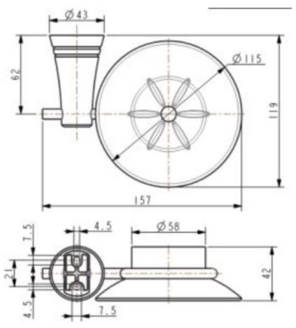 ​Bản vẽ kích thước khay đựng xà phòng WF6582