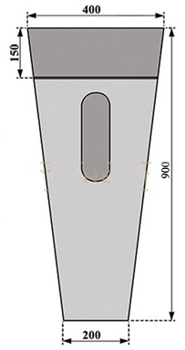 Bản vẽ kích thước lavabo đặt sàn Kanly MAR71RI