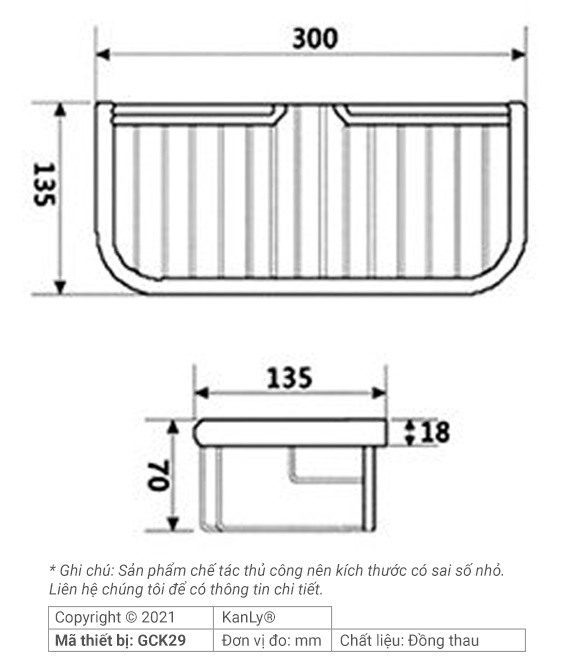 Bản vẽ kỹ thuật kệ đựng đồ Kanly GCK29