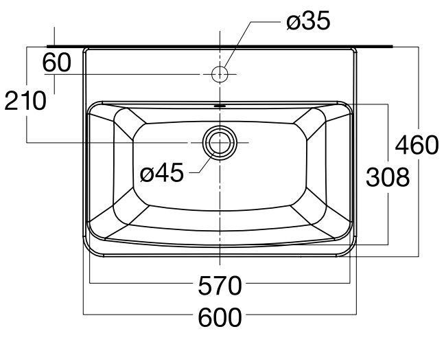 Bản vẽ kích thước chậu lavabo American Standard 0507 WT
