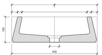 Bản vẽ kích thước chậu rửa mặt đá tự nhiên Kanly MAR42V