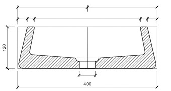 Bản vẽ kích thước chậu rửa mặt đá tự nhiên Kanly MAR43V