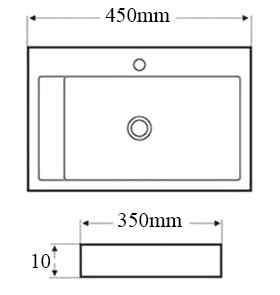 Bản vẽ kích thước chậu rửa mặt đá tự nhiên Kanly MAR24V