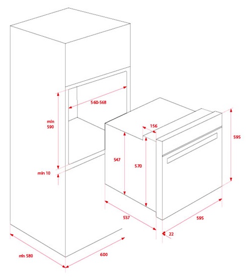 Bản vẽ lò nướng 41560160 Teka IOVEN
