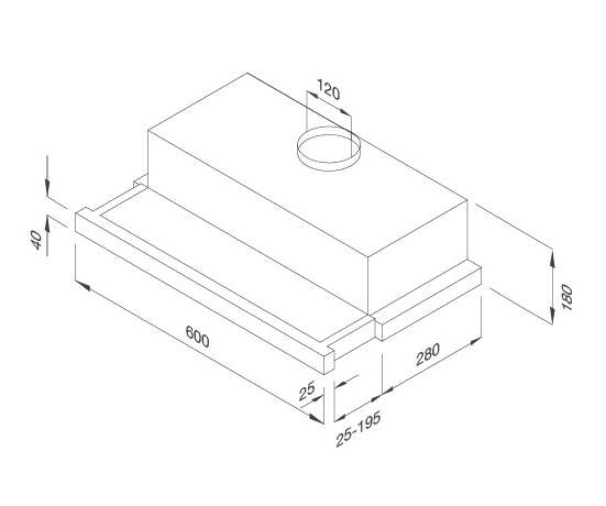 Bản vẽ kỹ thuật máy hút mùi áp tường K1506 Malloca