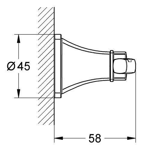 Bản vẽ kích thước móc áo đôi 40631IG0 Grandera 