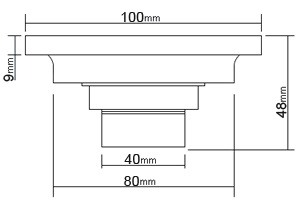 Bản vẽ kỹ thuật phễu thoát sàn Kanly GCP01B