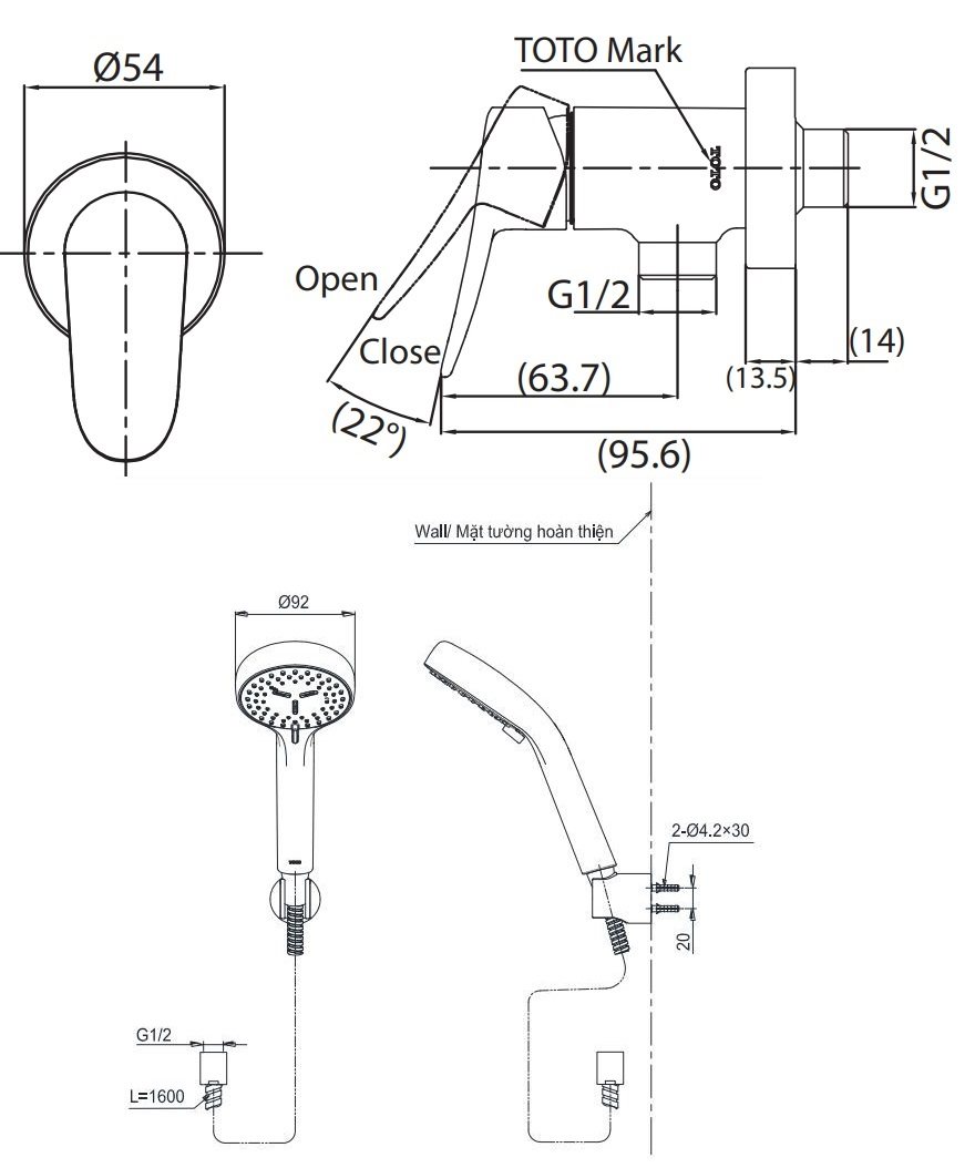 Bản vẽ kỹ thuật TOTO TBS04101V