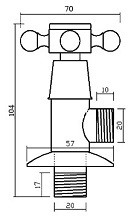 Bản vẽ kỹ thuật van góc Kanly GCV11 