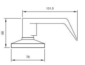 Bản vẽ tay nắm Yale 4697US26D cho cửa thoát hiểm