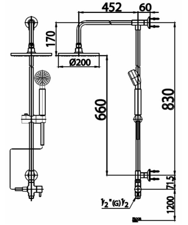 Bản vẽ kích thước thân sen cây ct 623 s Cotto
