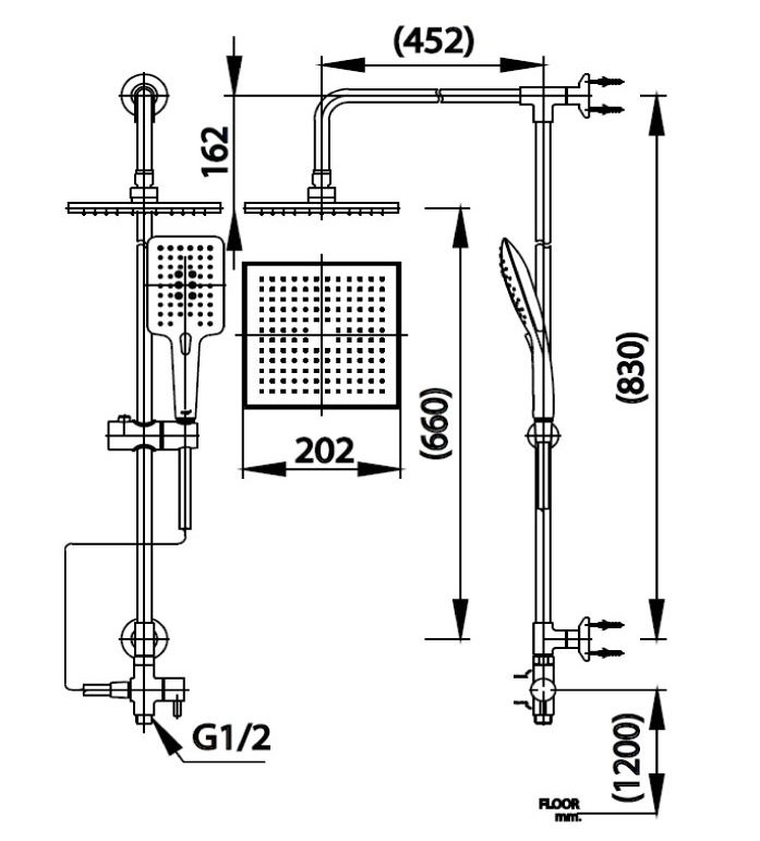 Bản vẽ kĩ thuật thân sen cây CT623Z95Z89 COTTO
