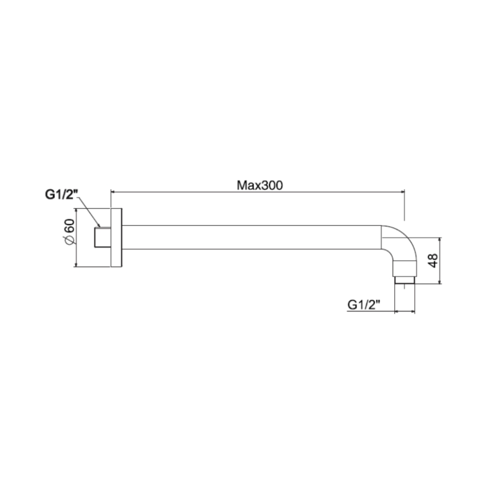 Bản vẽ kích thước thanh nối sen FFAS 9909WS American