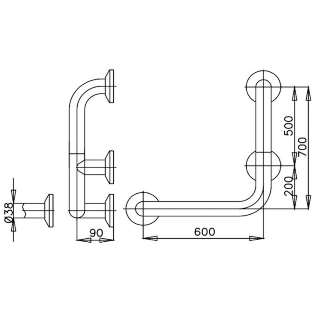 Thanh Tay Vịn Cotto CT791R Inox 304 - Ảnh 2