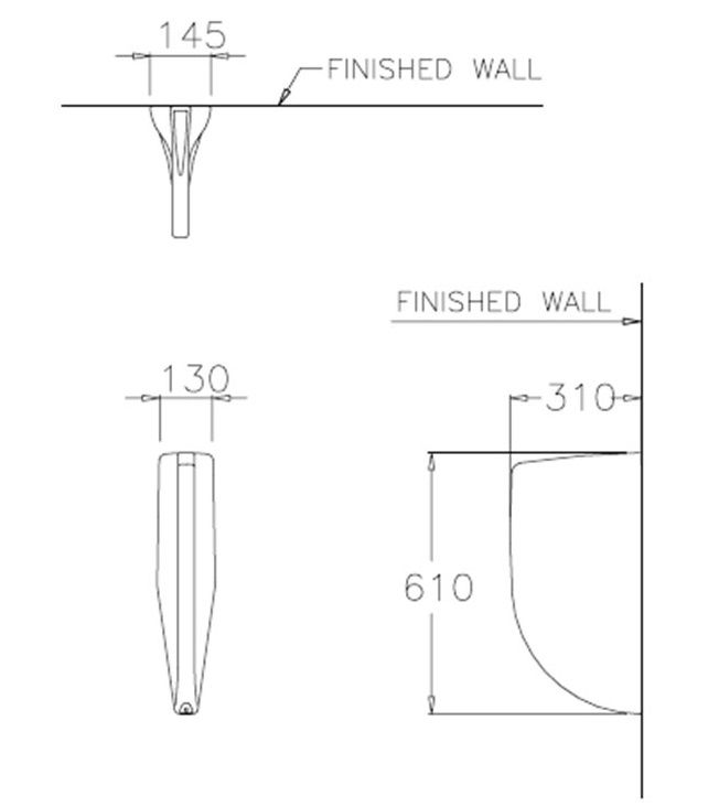 Bản vẽ kích thước vách ngăn cotto C306
