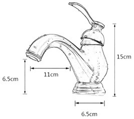 Bản vẽ kích thước vòi lavabo Kanly GCV01