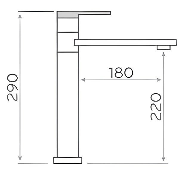 Bản vẽ kỹ thuật vòi nước lavabo Kanly KLA 13