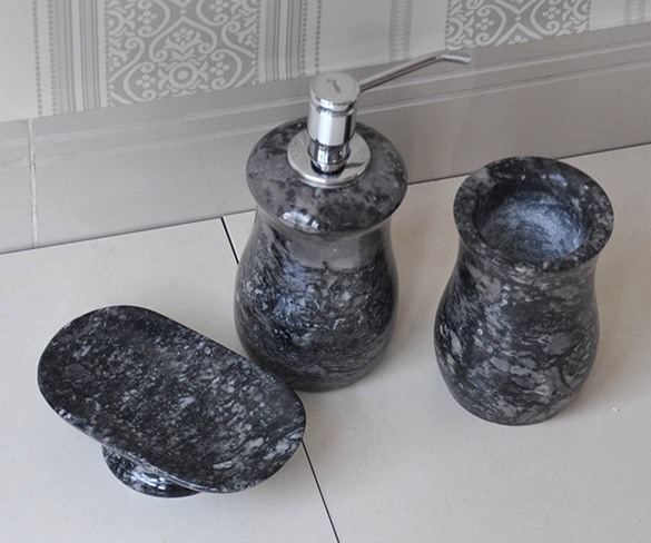 Hình ảnh thực tế bộ lọ đựng phòng tắm Kanly PK 02