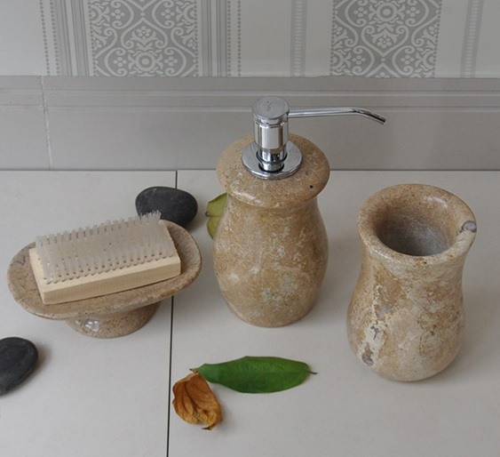 Hình ảnh thực tế bộ lọ đựng phòng tắm Kanly PK 04