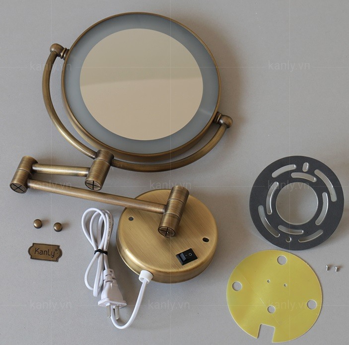 Hình ảnh thực tế gương soi Kanly GCK 18L bằng đồng
