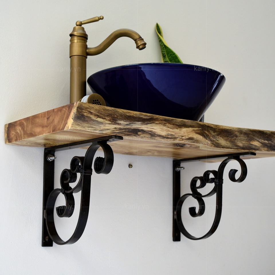 Hình ảnh thực tế giá đỡ eke chậu Kanly FW05.01 treo tường