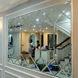 Gương decor ghép tường nghệ thuật độc đáo