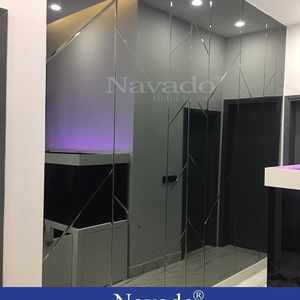 Gương decor ghép tường nghệ thuật độc đáo