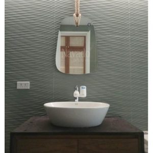 Gương decor phòng tắm treo dây thừng