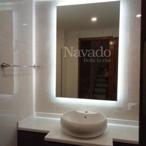 Gương đèn led cắt theo kích thước phòng tắm