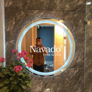 Gương đèn led nhà tắm phi 60cm