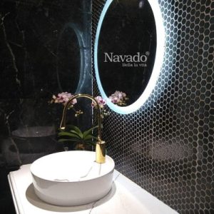 Gương đèn led nhà tắm phi 60cm