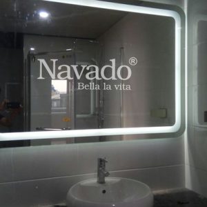 Gương đèn led trắng chữ nhật cao cấp