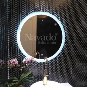 Gương đèn led trắng phun cát ngoài D60cm