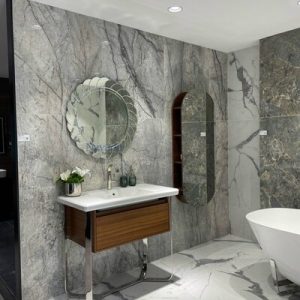 Gương nghệ thuật mài tay cho phòng tắm Luxury