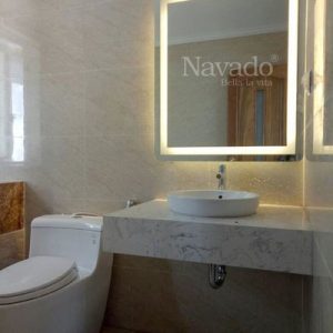 Gương nhà tắm đèn led bo góc 60x80cm