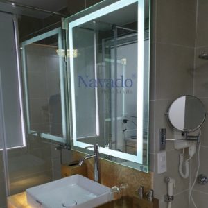 Gương nhà tắm đèn led bo góc 60x80cm