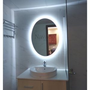 Gương nhà tắm đèn led Elip 50 x 90cm