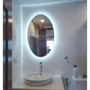Gương nhà tắm đèn led Elip 50 x 90cm