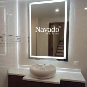 Gương nhà tắm đèn led treo tường