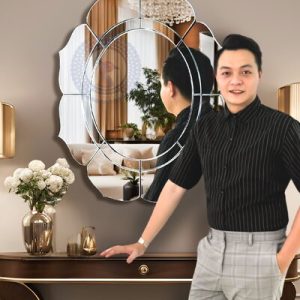 Gương nhà tắm nghệ thuật Lotus NAV 2034 NT