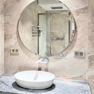 Gương phale tròn lắp phòng tắm