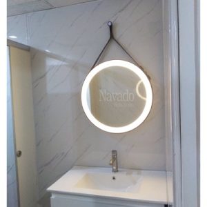 Gương phòng tắm dây da led D600