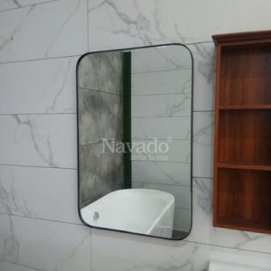 Gương phòng tắm khung bo đầu 60 x 80cm